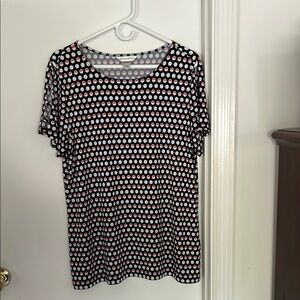 Stylish Black and White Polka Dot Women's Top